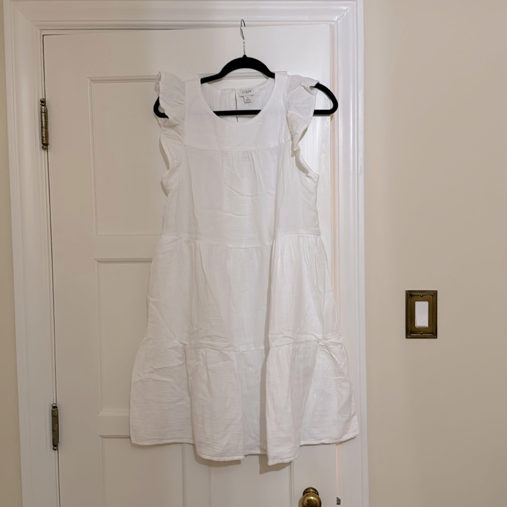 J.Crew white 100% cotton gauze dress size 4